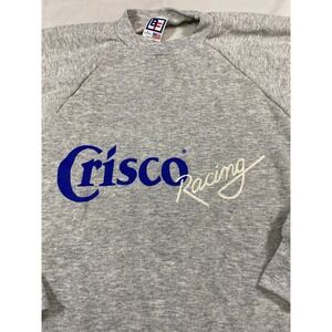 Vintage 90s Crisco Racing Bullfrog Racing Team Sweatshirt Gray XL Made in USA